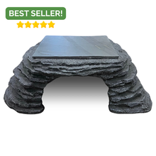 Load image into Gallery viewer, Zen Cave with 9"x7" Slate Stone – Ultimate Basking and Hiding Spot for Reptiles