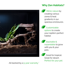 Load image into Gallery viewer, Black 4&#39;x2&#39;x2&#39; Meridian PVC Reptile Enclosure
