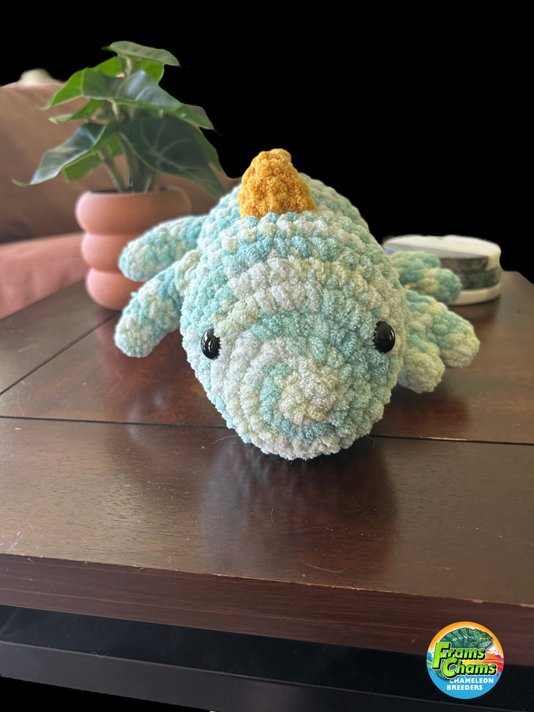 Handmade Crochet Chameleon FramsChams Plushie