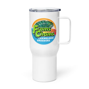FramsChams Logo Travel mug with a handle